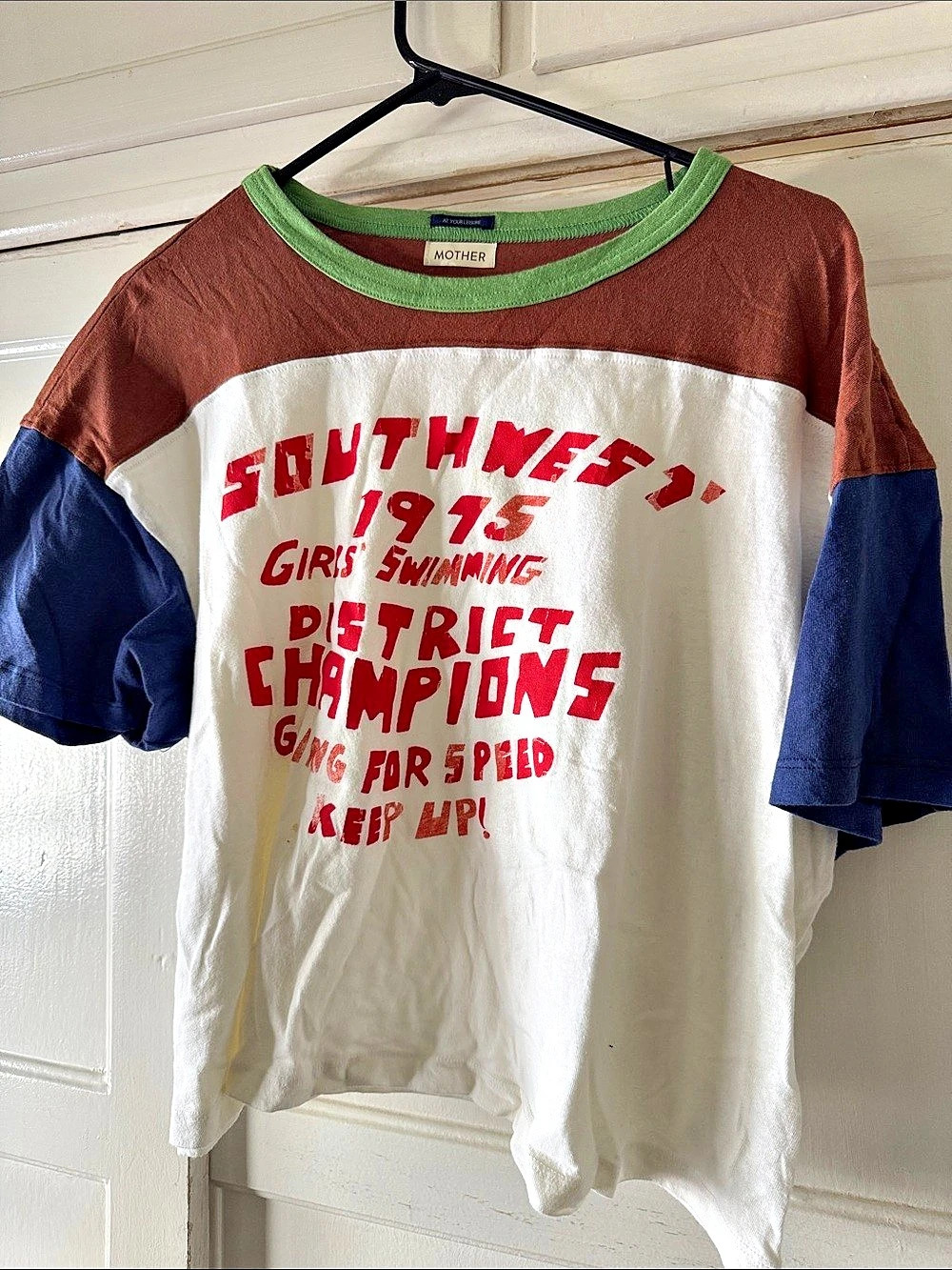 MOTHER Color Block Graphic Tee XL